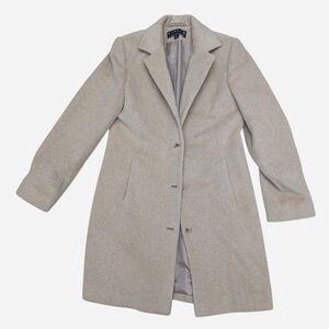 giacca Light Gray Single-Breasted Trench Coat
